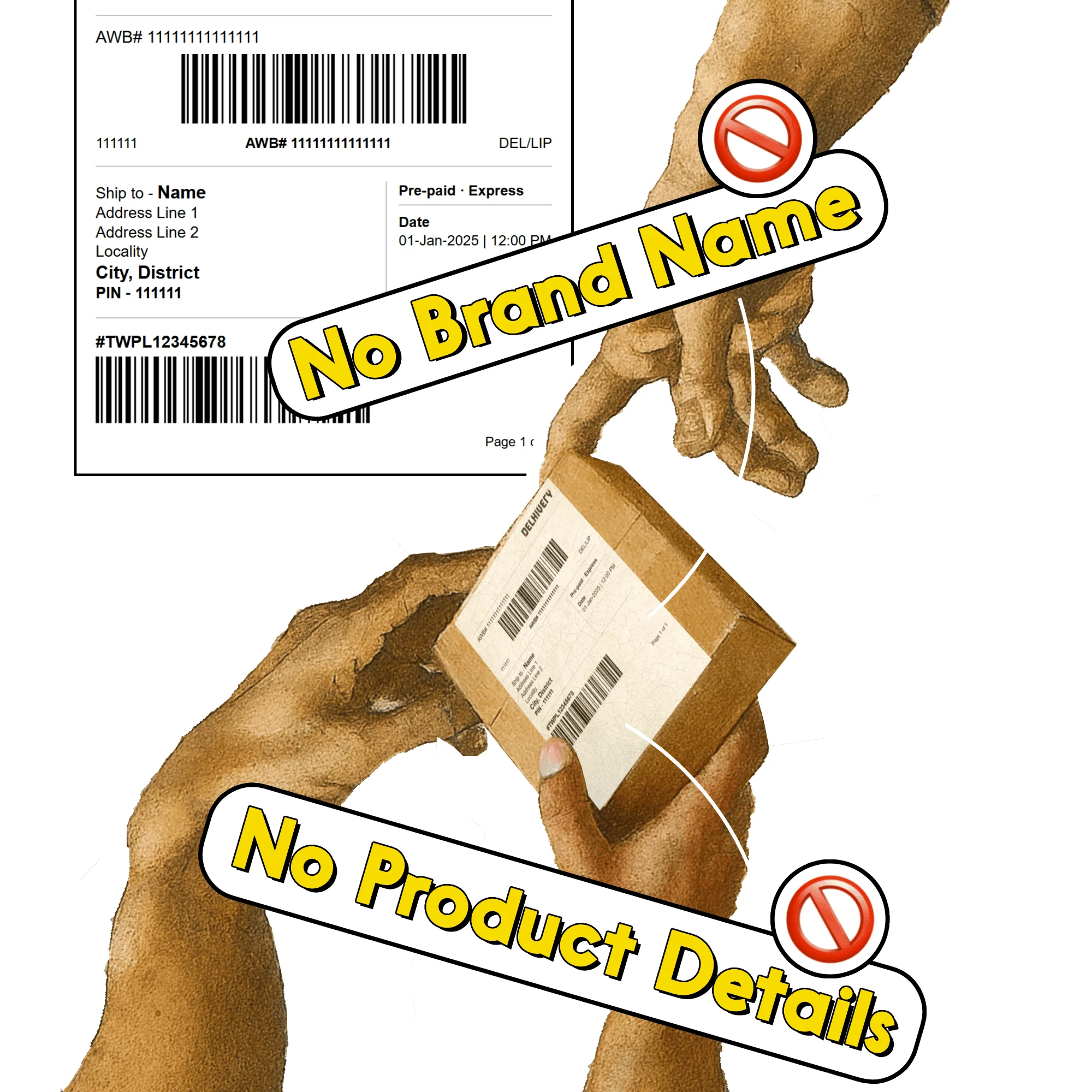 Discreet packaging example